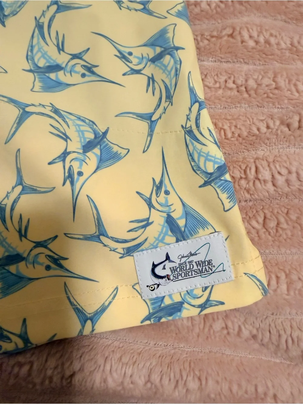 World Wide Sportsman Men’s M Yellow Swim Trunks